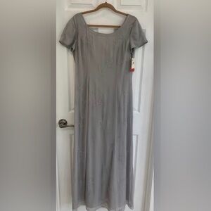 Sophisticated Gray beaded Maxi Dress